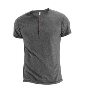 PEGENO • Dark Gray Henley Shirt